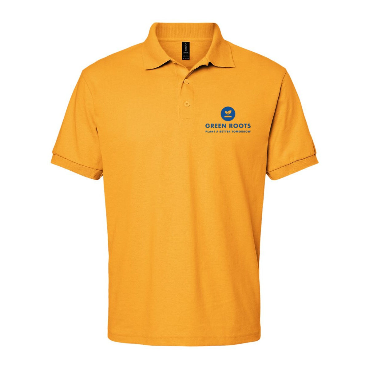 Gildan Unisex DryBlend® Polo Embroidery - Gold - Front