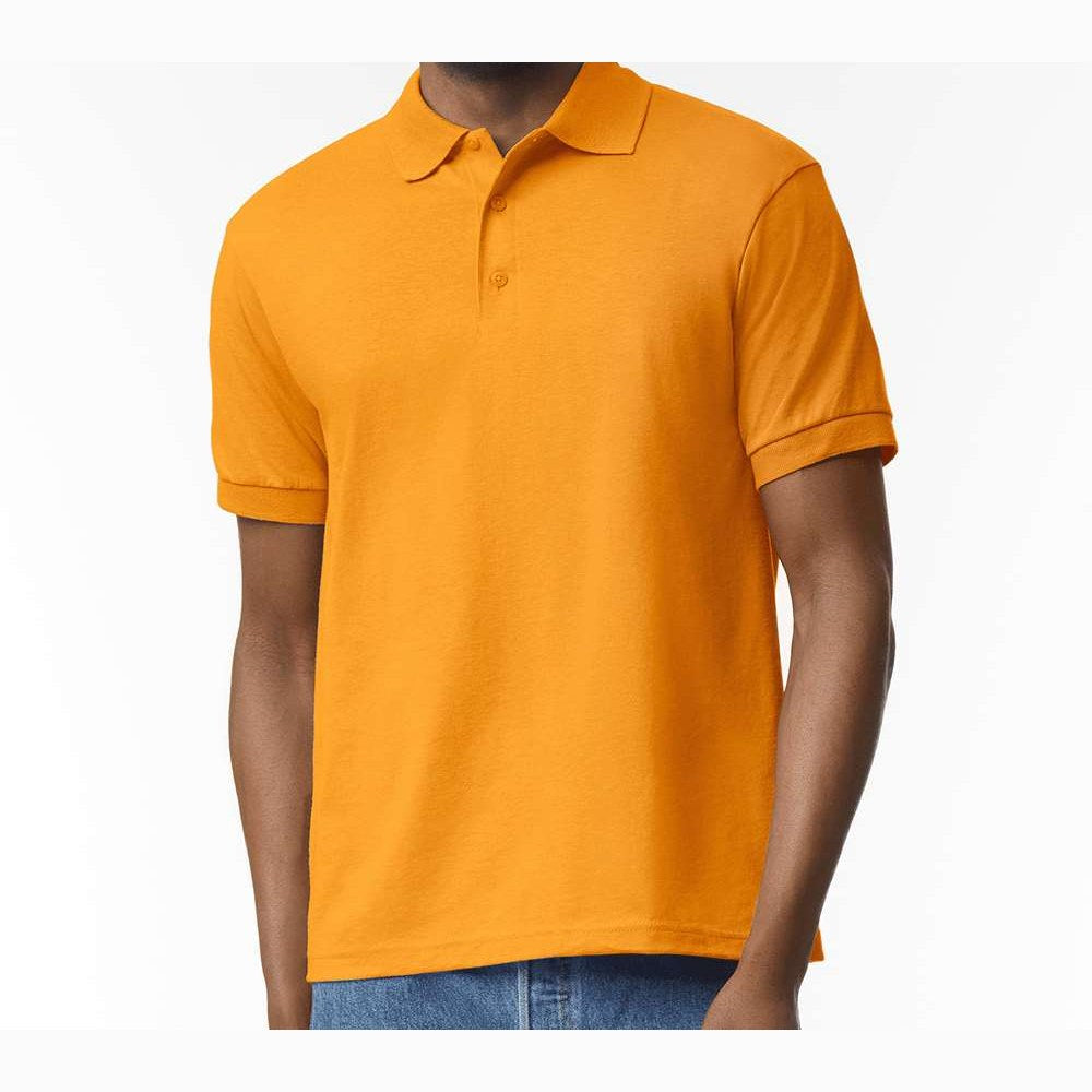 Gildan Unisex DryBlend® Polo Embroidery - Gold - On Model Front