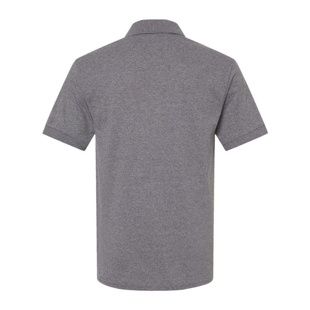 Gildan Unisex DryBlend® Polo Embroidery - Graphite Heather - Back