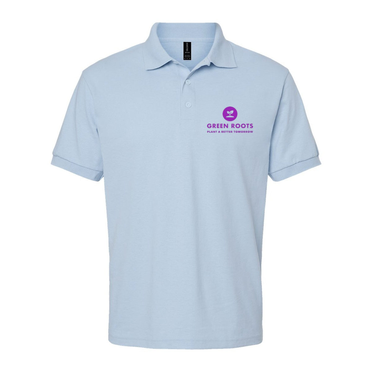 Gildan Unisex DryBlend® Polo Embroidery - Light Blue - Front
