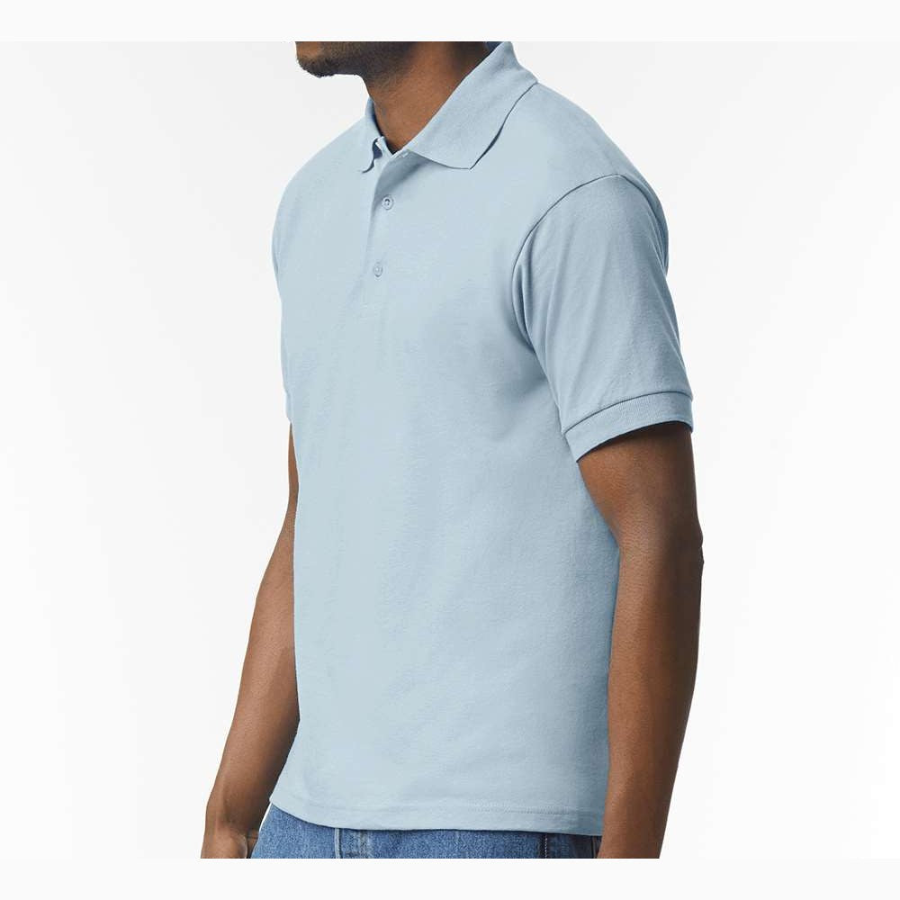 Gildan Unisex DryBlend® Polo Embroidery - Light Blue - On Model Side