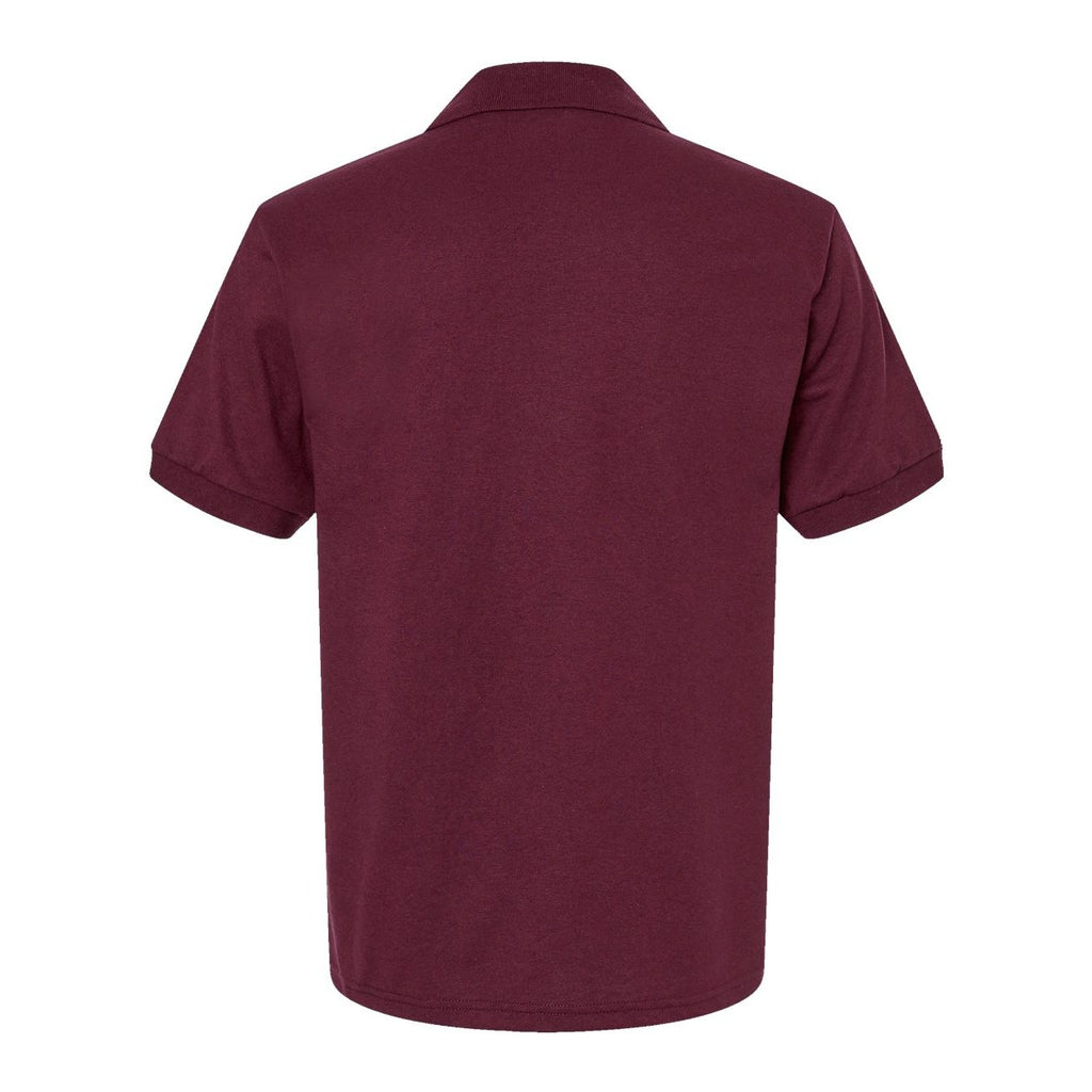 Gildan Unisex DryBlend® Polo Embroidery - Maroon - Back