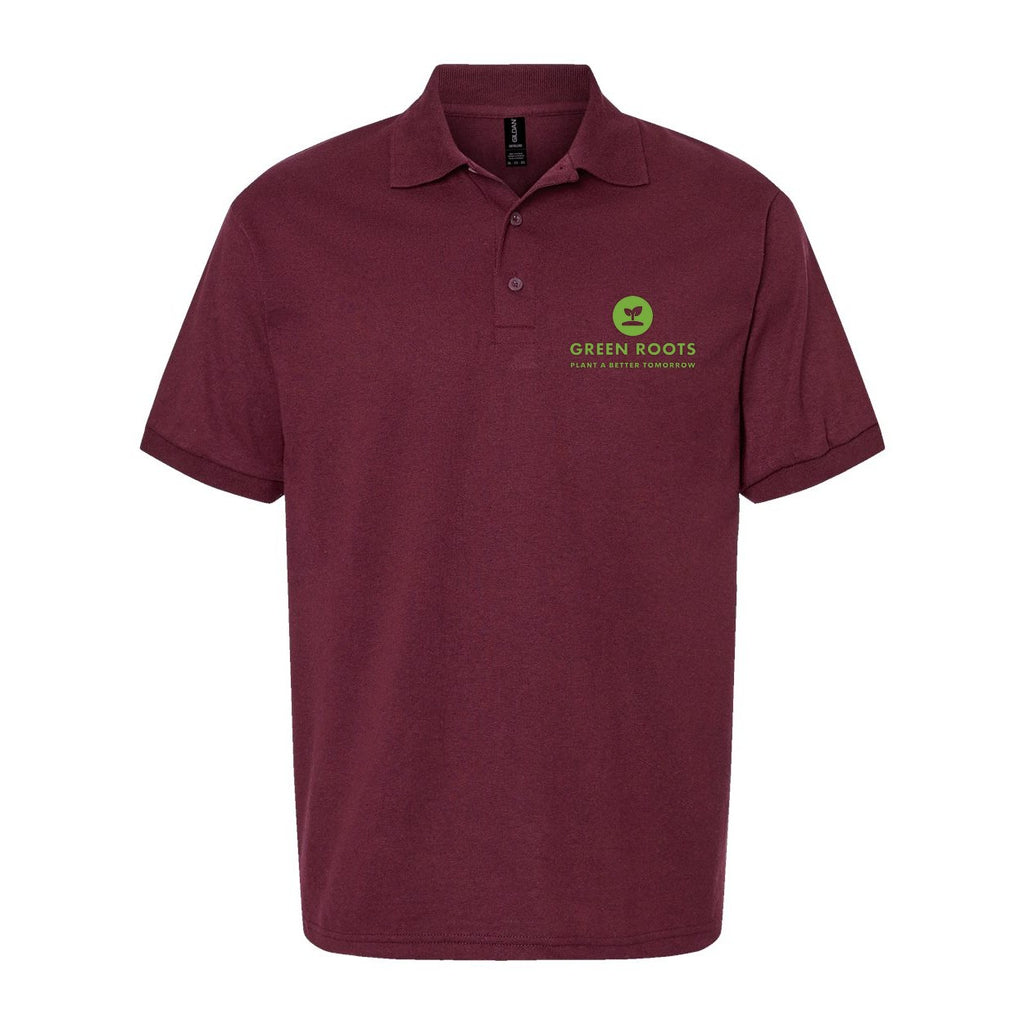 Gildan Unisex DryBlend® Polo Embroidery - Maroon - Front