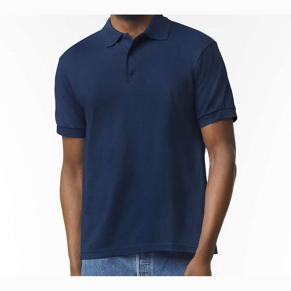 Gildan Unisex DryBlend® Polo Embroidery - Navy - On Model Front