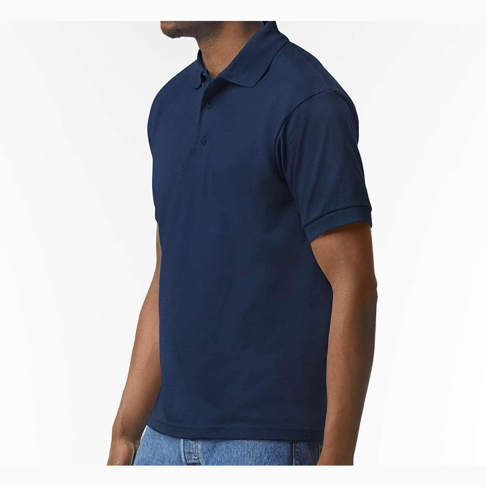 Gildan Unisex DryBlend® Polo Embroidery - Navy - On Model Side