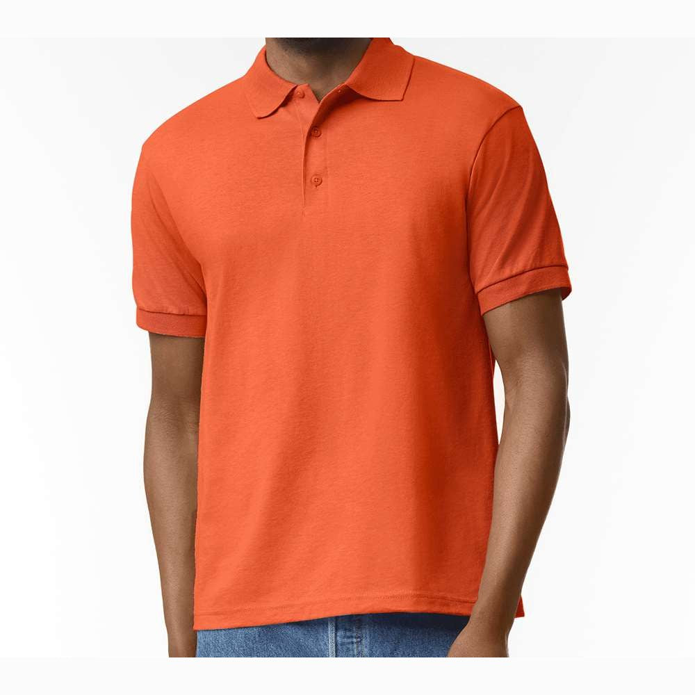 Gildan Unisex DryBlend® Polo Embroidery - Orange - On Model Front