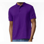 Gildan Unisex DryBlend® Polo Embroidery - Purple - On Model Front