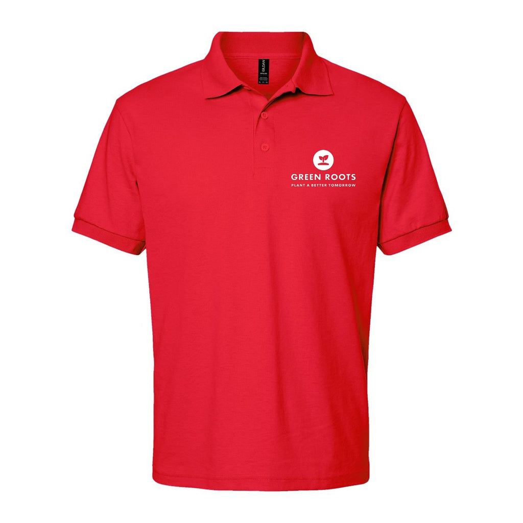 Gildan Unisex DryBlend® Polo Embroidery - Red - Front