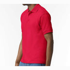 Gildan Unisex DryBlend® Polo Embroidery - Red - On Model Side