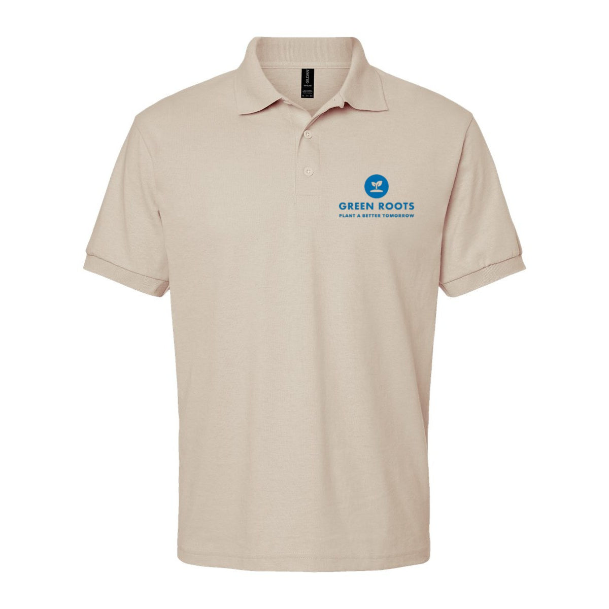 Gildan Unisex DryBlend® Polo Embroidery - Sand - Front