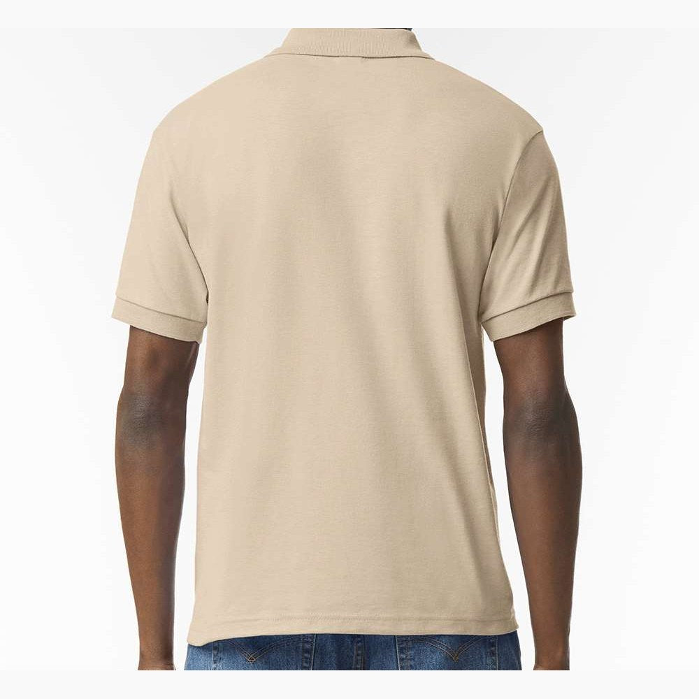 Gildan Unisex DryBlend® Polo Embroidery - Sand - On Model Back