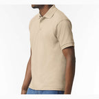 Gildan Unisex DryBlend® Polo Embroidery - Sand - On Model Side