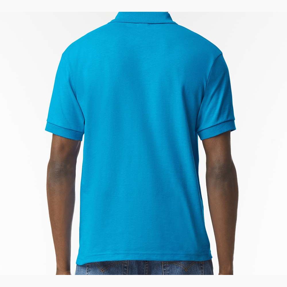 Gildan Unisex DryBlend® Polo Embroidery - Sapphire - On Model Back