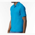 Gildan Unisex DryBlend® Polo Embroidery - Sapphire - On Model Side