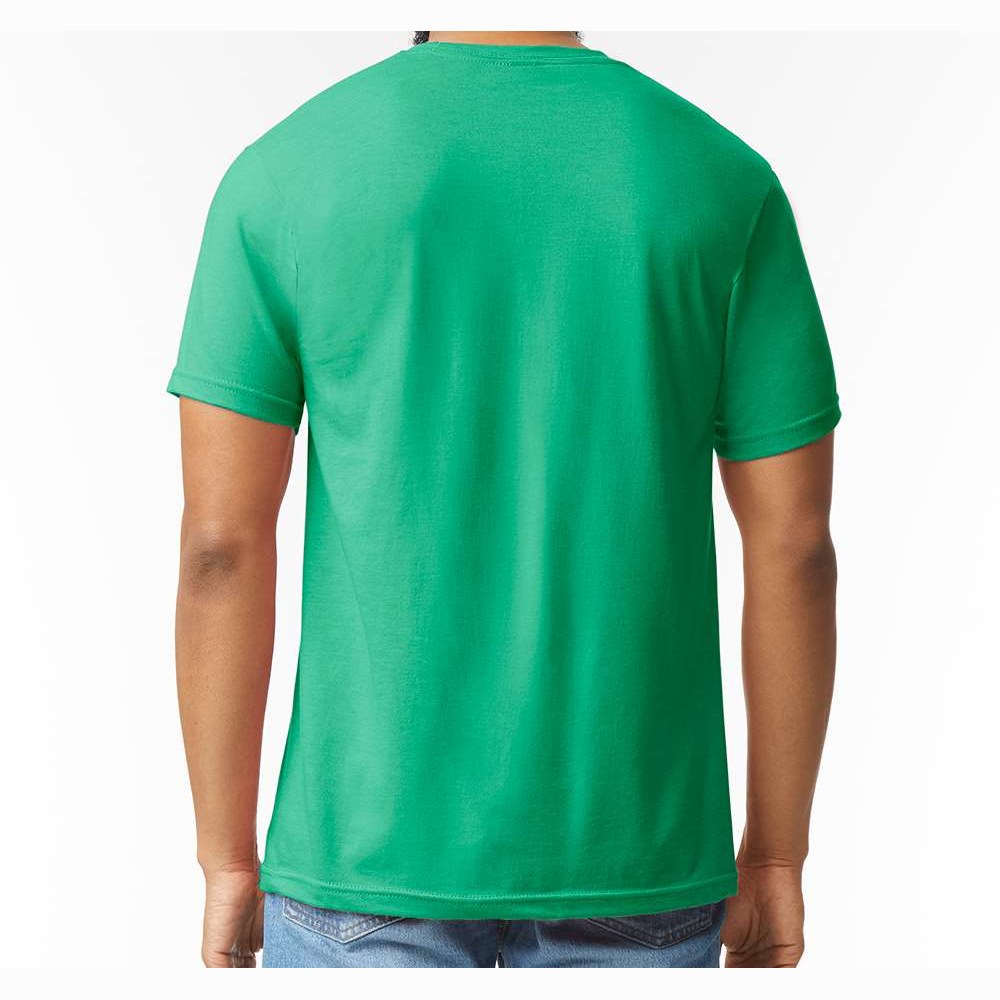 Gildan Unisex Softstyle® CVC T-Shirt Full Color - Kelly Mist - On Model Back