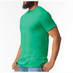 Gildan Unisex Softstyle® CVC T-Shirt Full Color - Kelly Mist - On Model Side