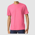 Gildan Unisex Softstyle® CVC T-Shirt Full Color - Pink Lemonade Mist - On Model Front