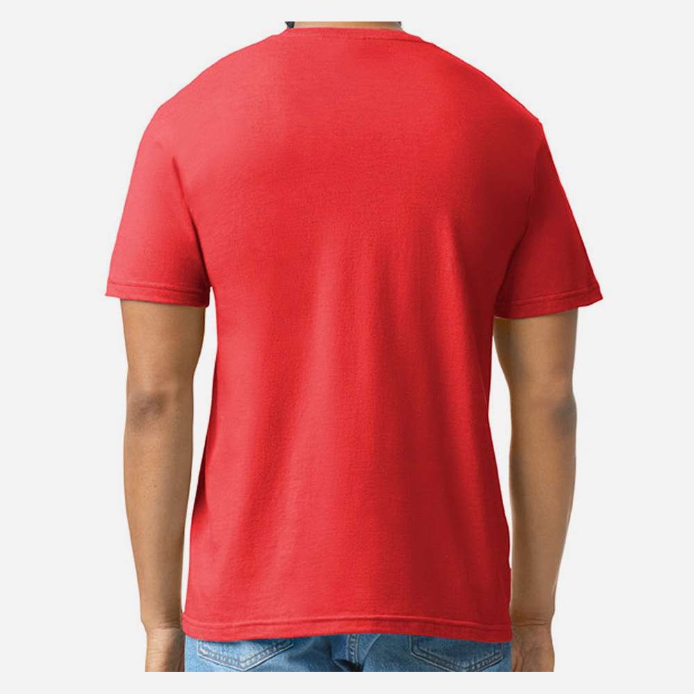 Gildan Unisex Softstyle® CVC T-Shirt Full Color - Red Mist - On Model Back