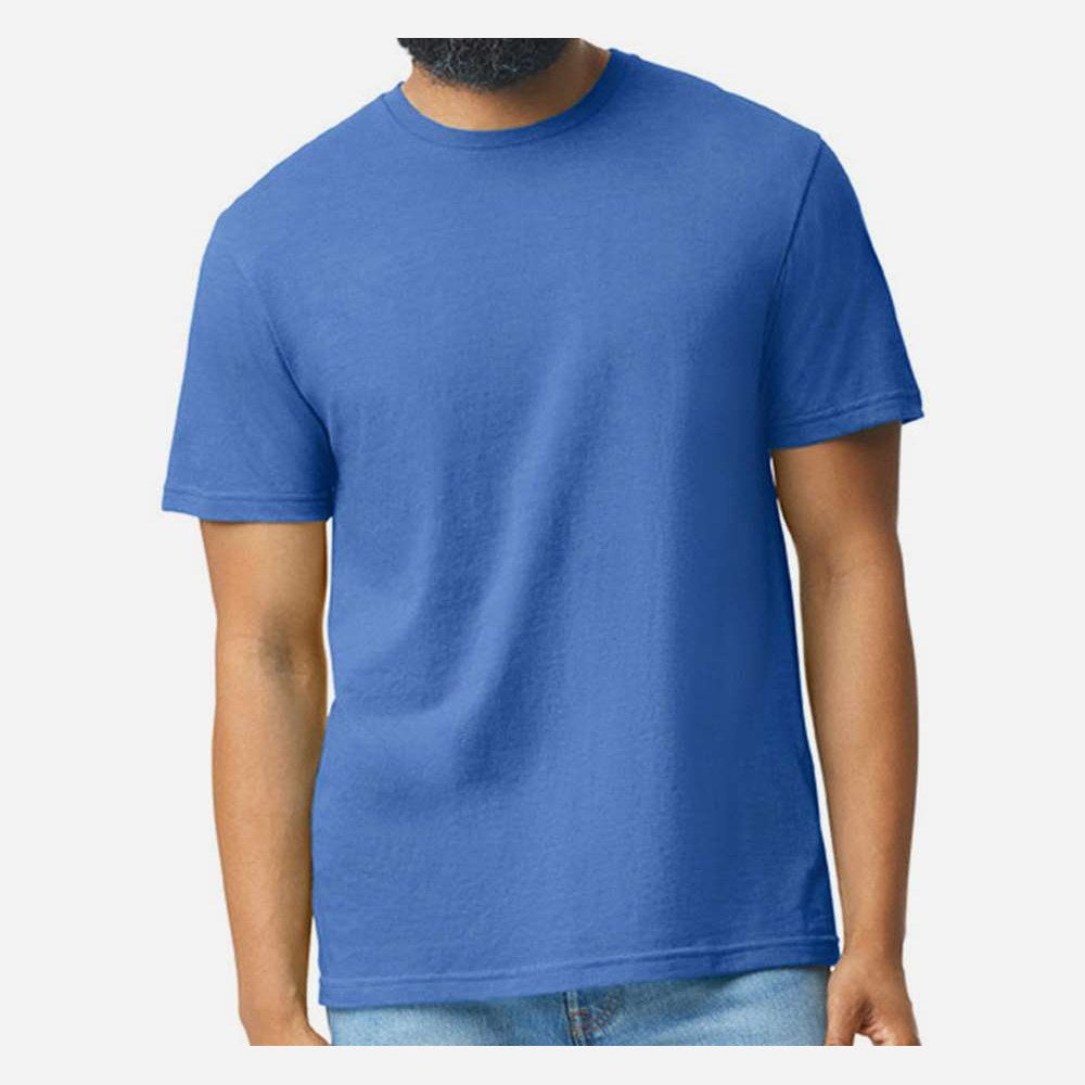 Gildan Unisex Softstyle® CVC T-Shirt Full Color - Royal Mist - On Model Front