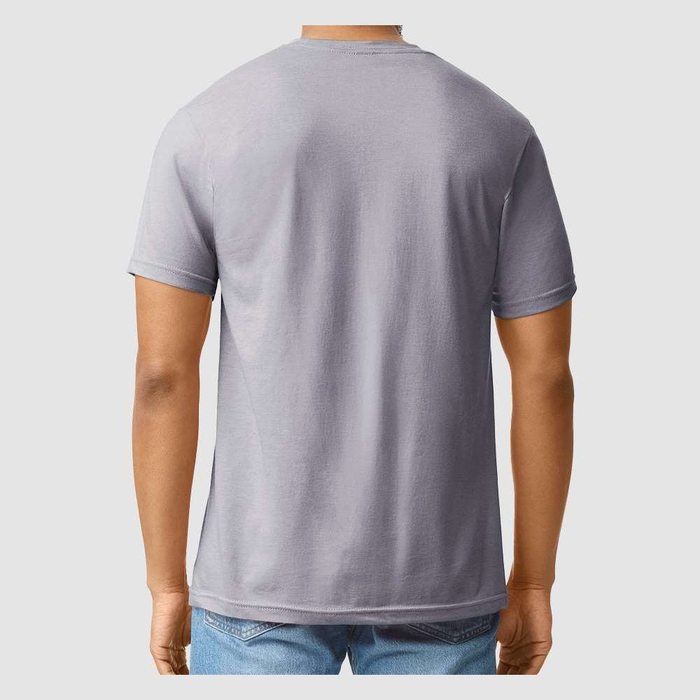 Gildan Unisex Softstyle® CVC T-Shirt Full Color - Sport Grey - On Model Back