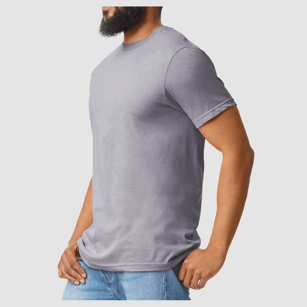 Gildan Unisex Softstyle® CVC T-Shirt Full Color - Sport Grey - On Model Side