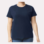 Gildan Women's Ultra Cotton® T-Shirt - Navy - On Model Front