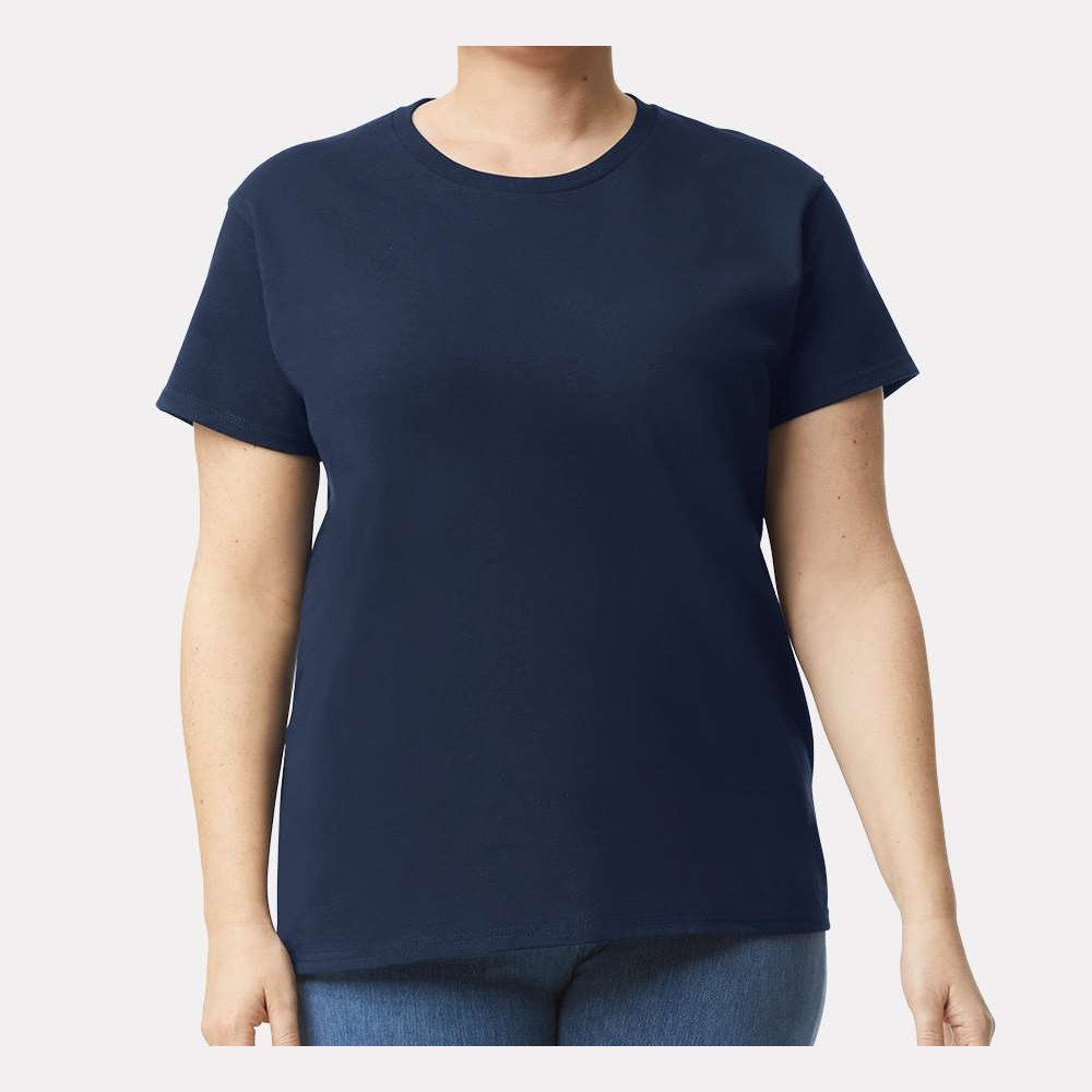 Gildan Women's Ultra Cotton® T-Shirt - Navy - On Model Front
