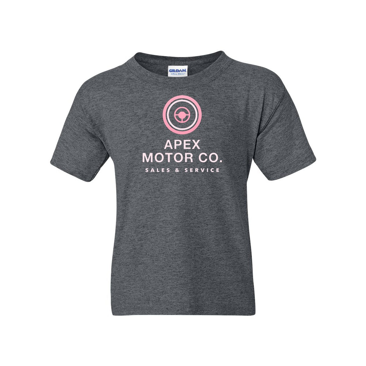 Gildan Youth DryBlend® T-Shirt Full Color - Dark Heather - Front