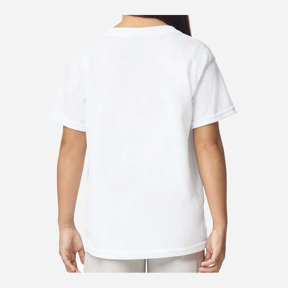 Gildan Youth DryBlend® T-Shirt Full Color - White - On Model Back