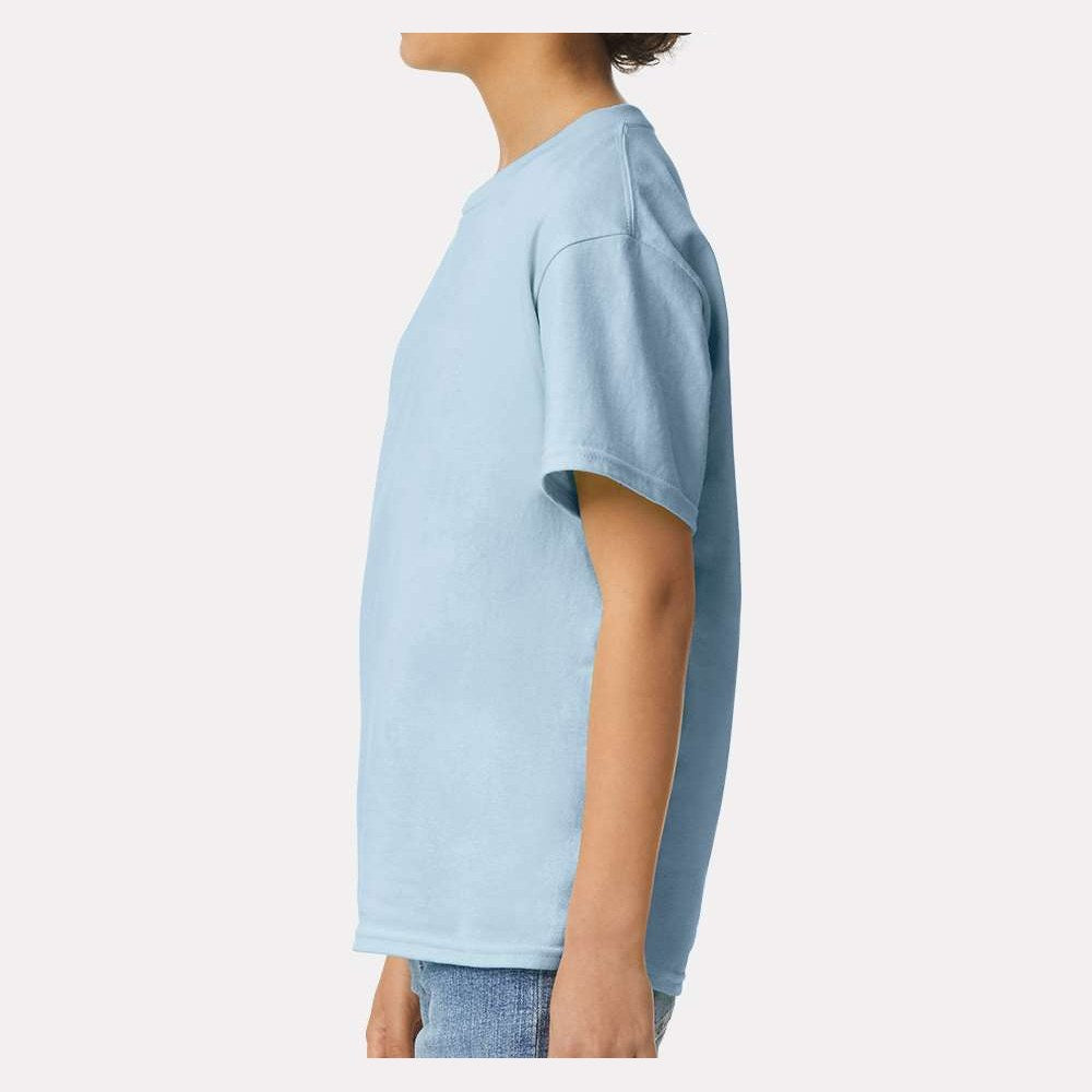 Gildan Youth Ultra Cotton® T-Shirt - Light Blue - On Model Side