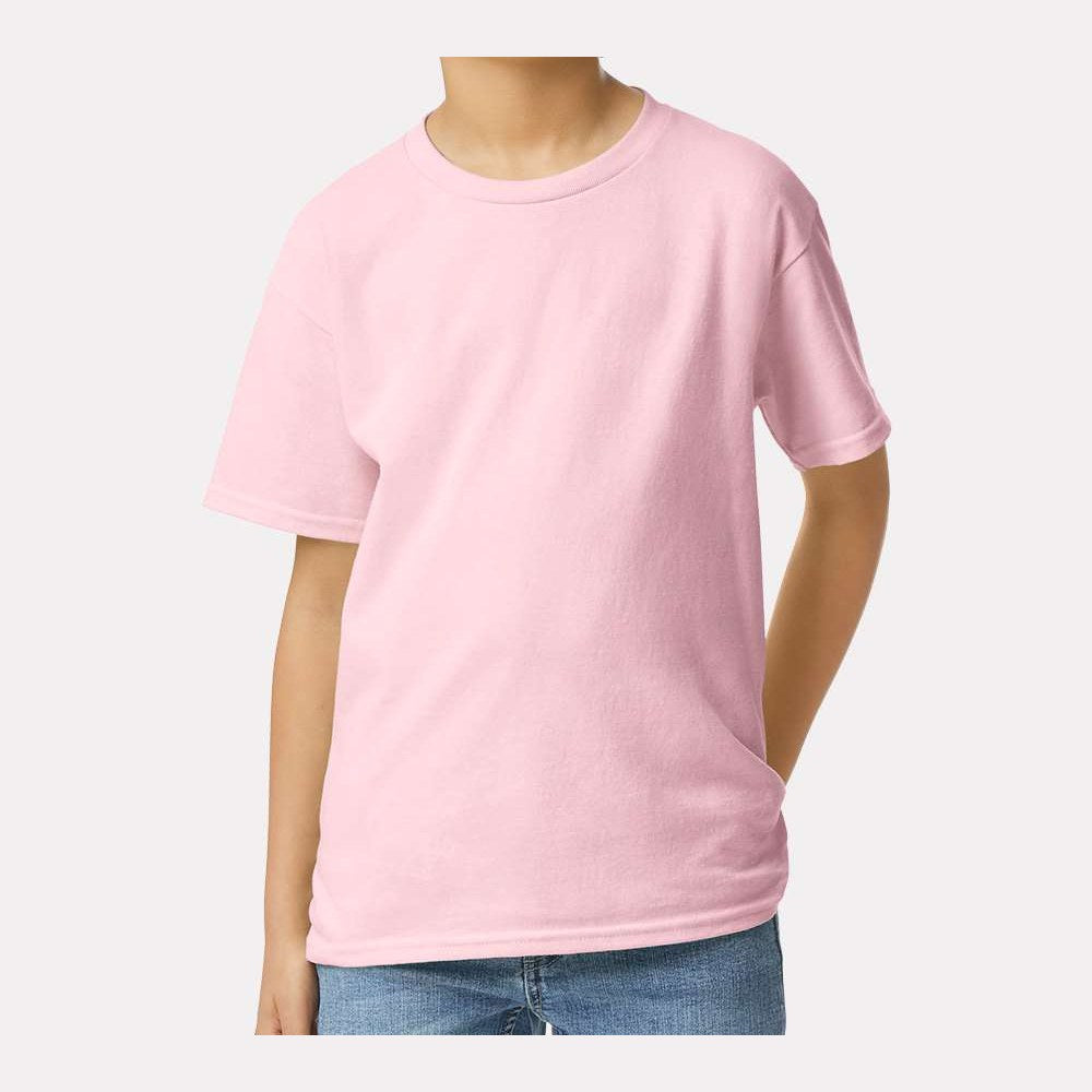Gildan Youth Ultra Cotton® T-Shirt - Light Pink - On Model Front