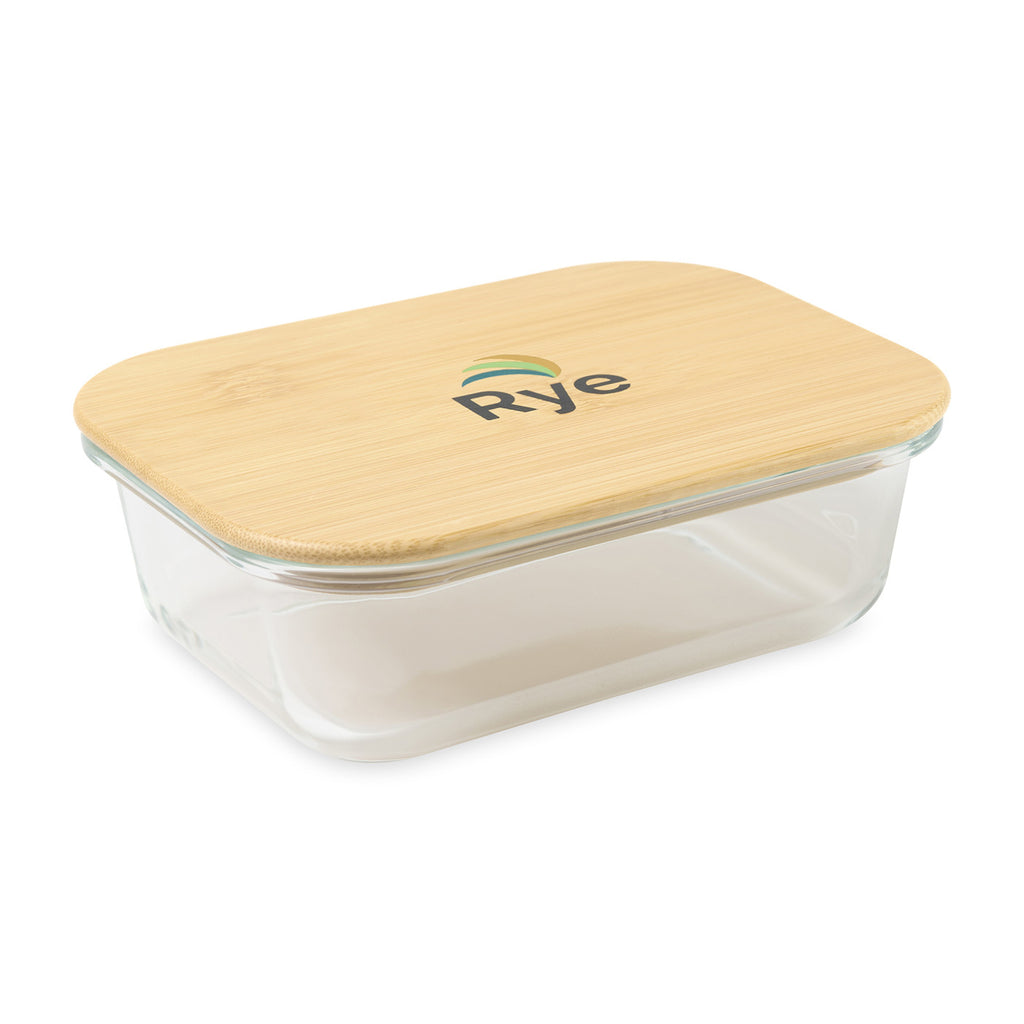Glass Storage Container with Bamboo Lid, 2 Cups Full Color - Bamboo - View 1