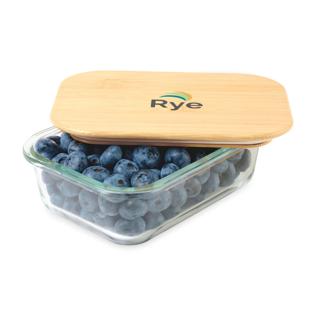 Glass Storage Container with Bamboo Lid, 2 Cups Full Color - Bamboo - View 2