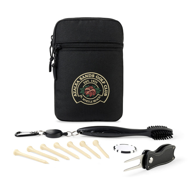 Golf Links Essentials Kit with Divot Tool and Tees Embroidery