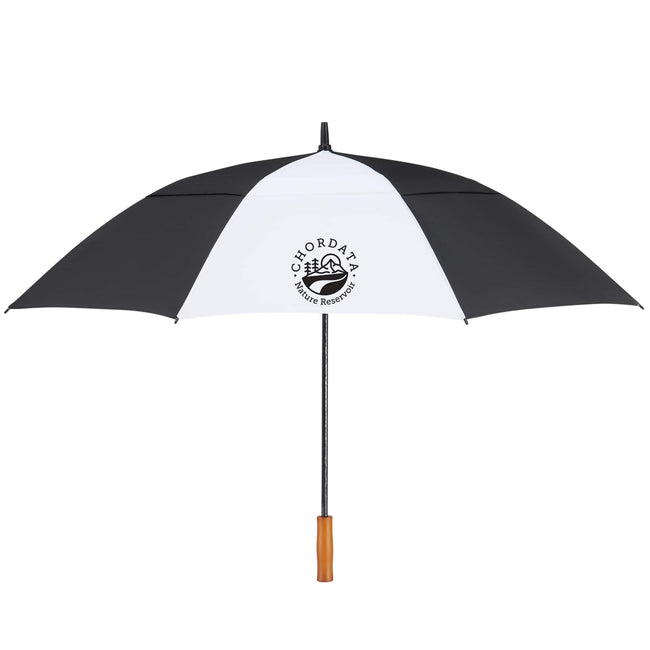 Golf Umbrella in Recycled PET with Wood Handle, 58 Inches Full Color