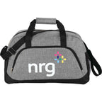 Graphite Heathered Duffel Bag, 18.5 Inches Embroidery - Charcoal - Front 2