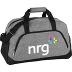 Graphite Heathered Duffel Bag, 18.5 Inches Embroidery - Charcoal - Photo