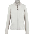 Greatness Wins Core Tech Full Zip for Women Embroidery - Ash Gray Heather - Front