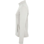 Greatness Wins Core Tech Full Zip for Women Embroidery - Ash Gray Heather - Left Side