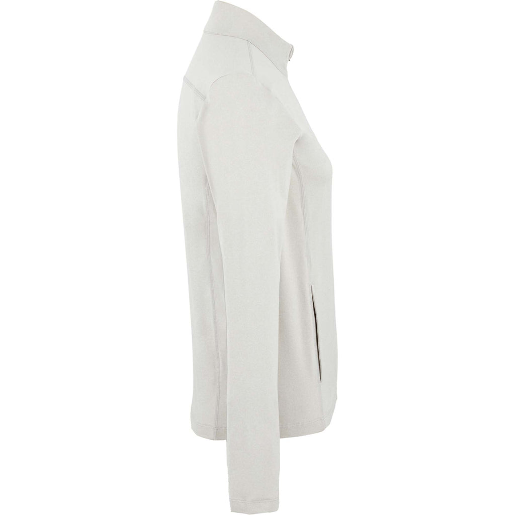 Greatness Wins Core Tech Full Zip for Women Embroidery - Ash Gray Heather - Right Side