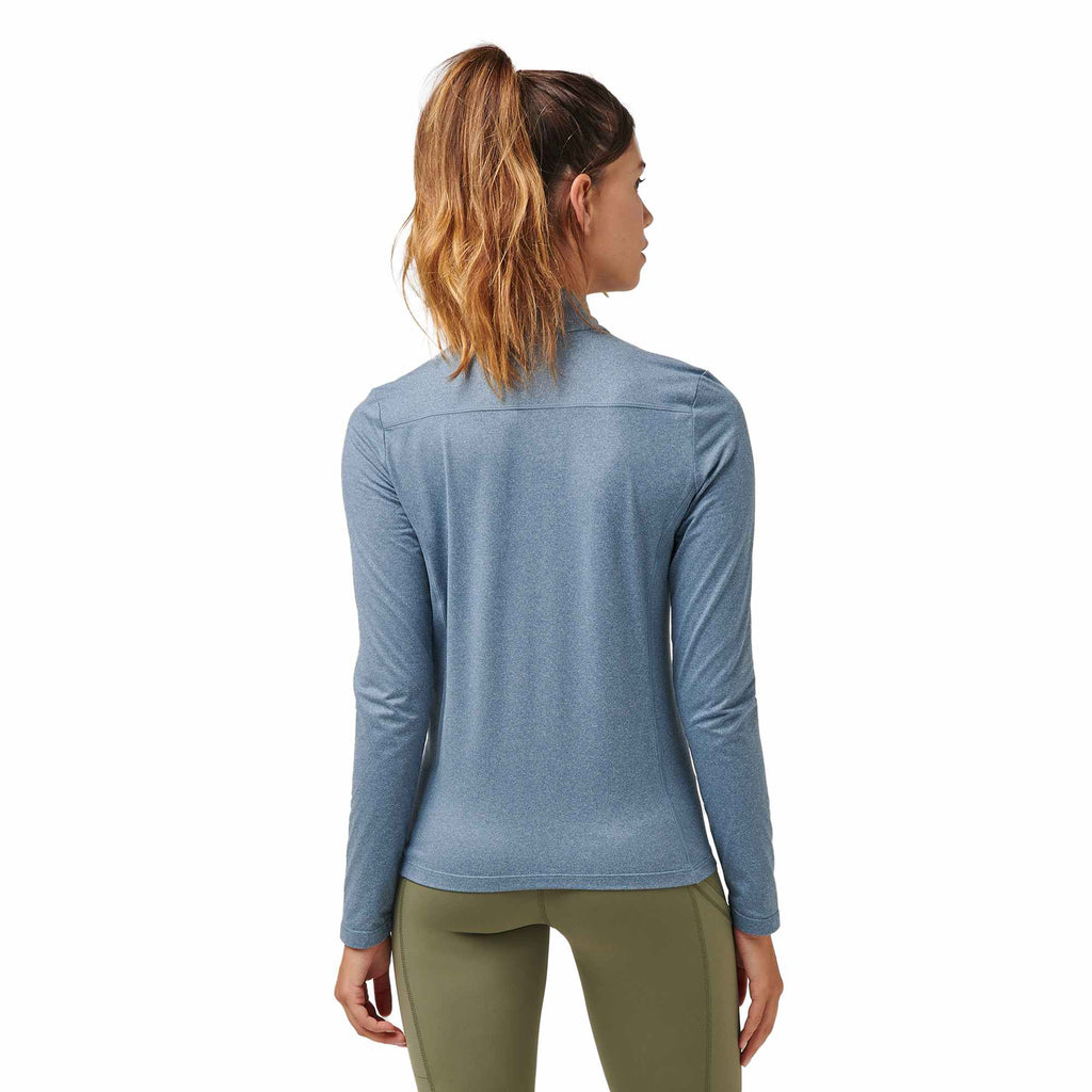 Greatness Wins Core Tech Full Zip for Women Embroidery - Superior Blue Heather - Back 2