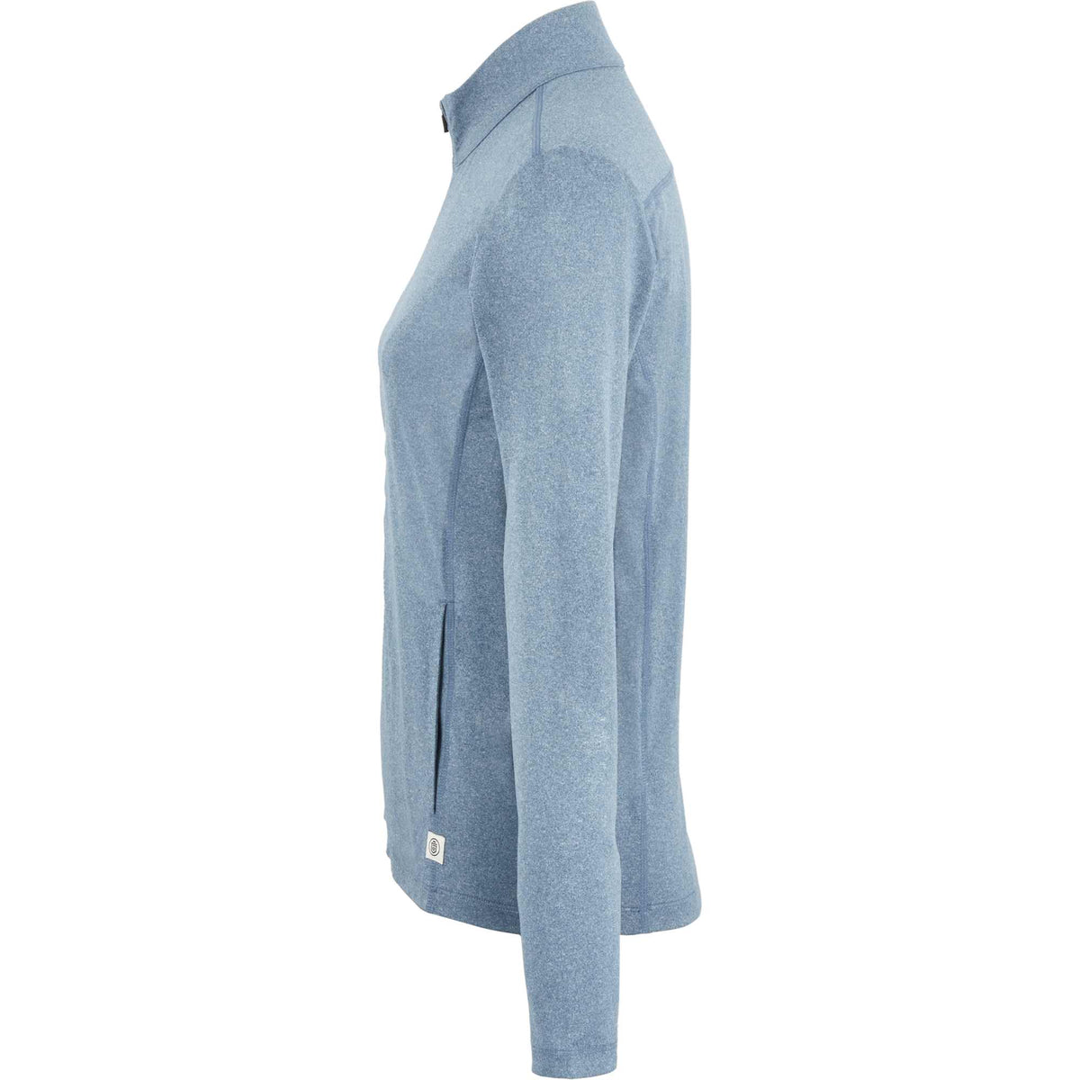 Greatness Wins Core Tech Full Zip for Women Embroidery - Superior Blue Heather - Left Side