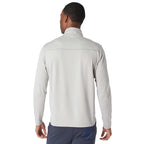 Greatness Wins Core Tech Quarter Zip for Men Embroidery - Ash Gray Heather - Back 2