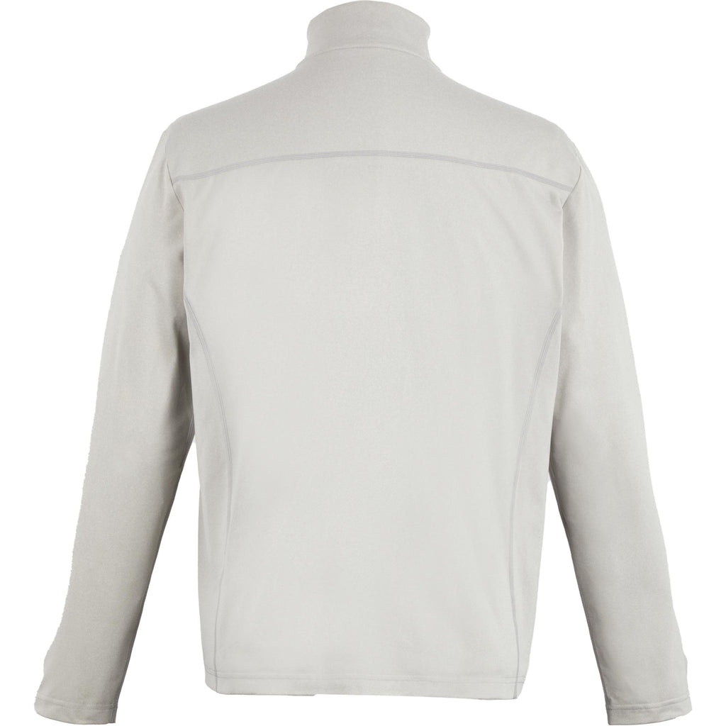 Greatness Wins Core Tech Quarter Zip for Men Embroidery - Ash Gray Heather - Back