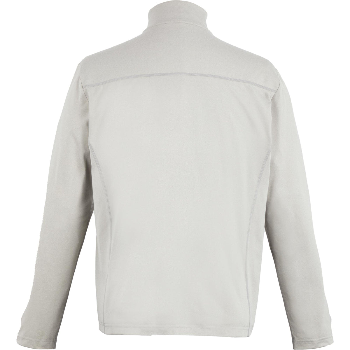 Greatness Wins Core Tech Quarter Zip for Men Embroidery - Ash Gray Heather - Back