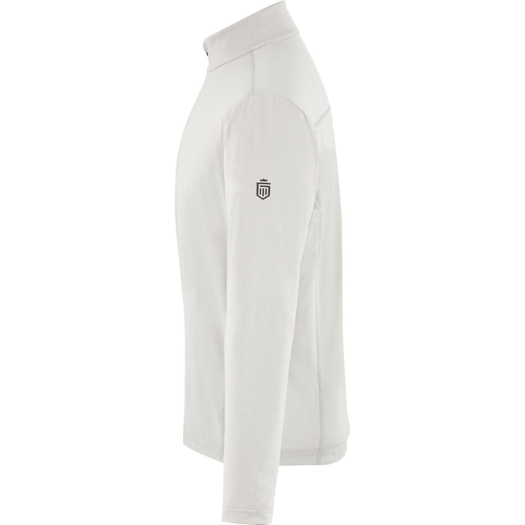 Greatness Wins Core Tech Quarter Zip for Men Embroidery - Ash Gray Heather - Left Side