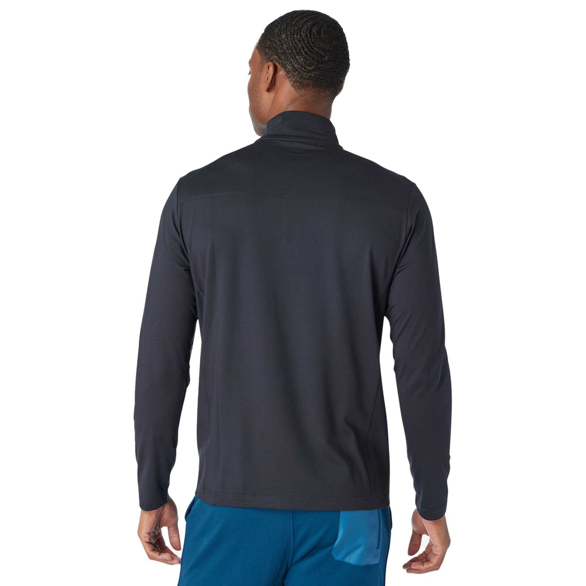 Greatness Wins Core Tech Quarter Zip for Men Embroidery - GW Black - Back 2