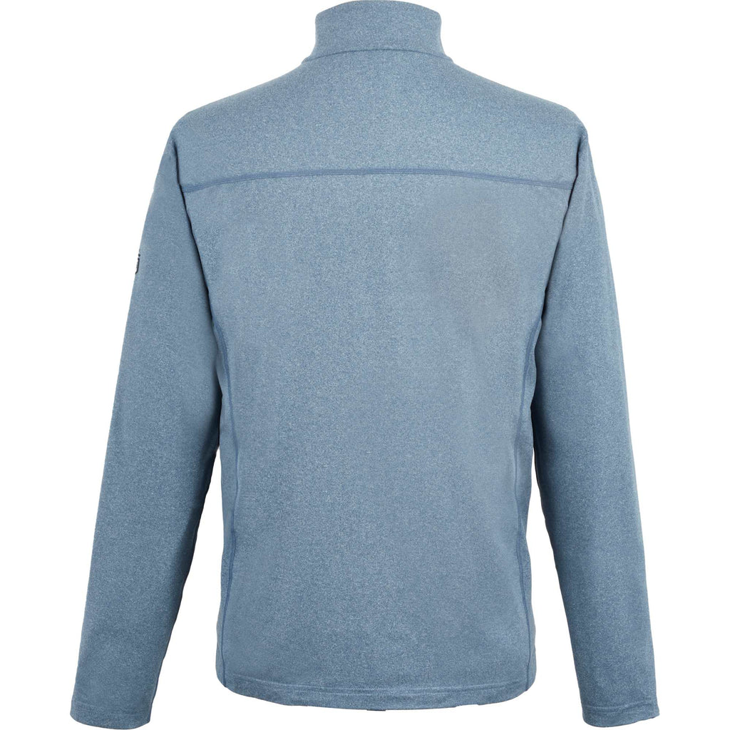 Greatness Wins Core Tech Quarter Zip for Men Embroidery - Superior Blue Heather - Back