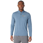 Greatness Wins Core Tech Quarter Zip for Men Embroidery - Superior Blue Heather - Front 2