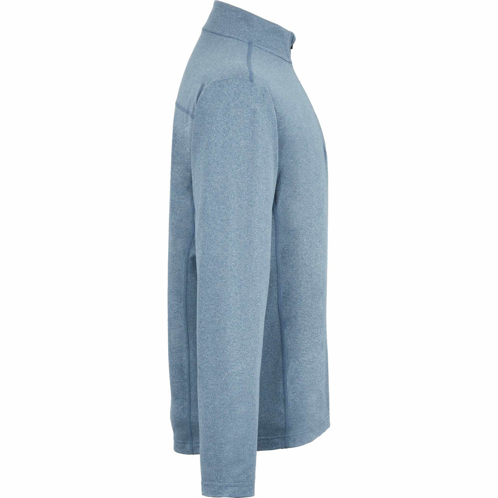 Greatness Wins Core Tech Quarter Zip for Men Embroidery - Superior Blue Heather - Right Side